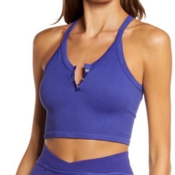 FREE PEOPLE FP Movement Henley Crop Tank - Picture 2 of 5